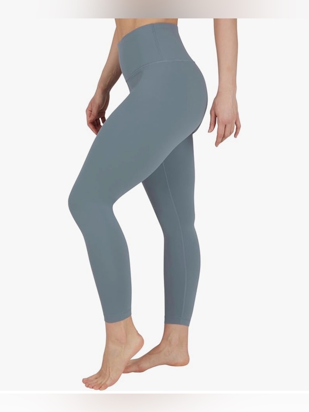 90 Degree By Reflex High-Waist Performance Leggings - Slate Blue Gray - Picture 3 of 5